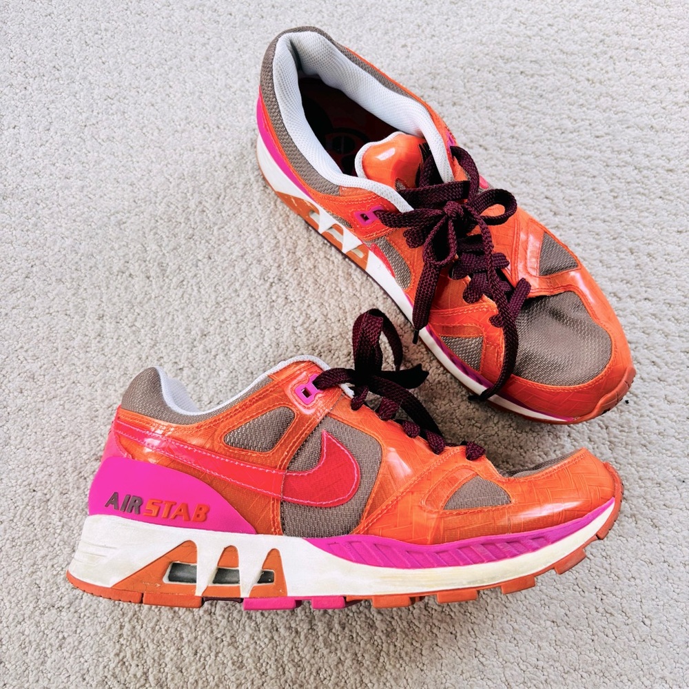 Nike Air Stab Orange and Pink Shoes